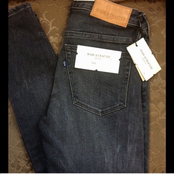 🌈💚💕 HOST PICK!! 🥳🎉 NWT Levi’s Made & Crafted Pins Skinny Jeans Italy - Picture 5 of 8